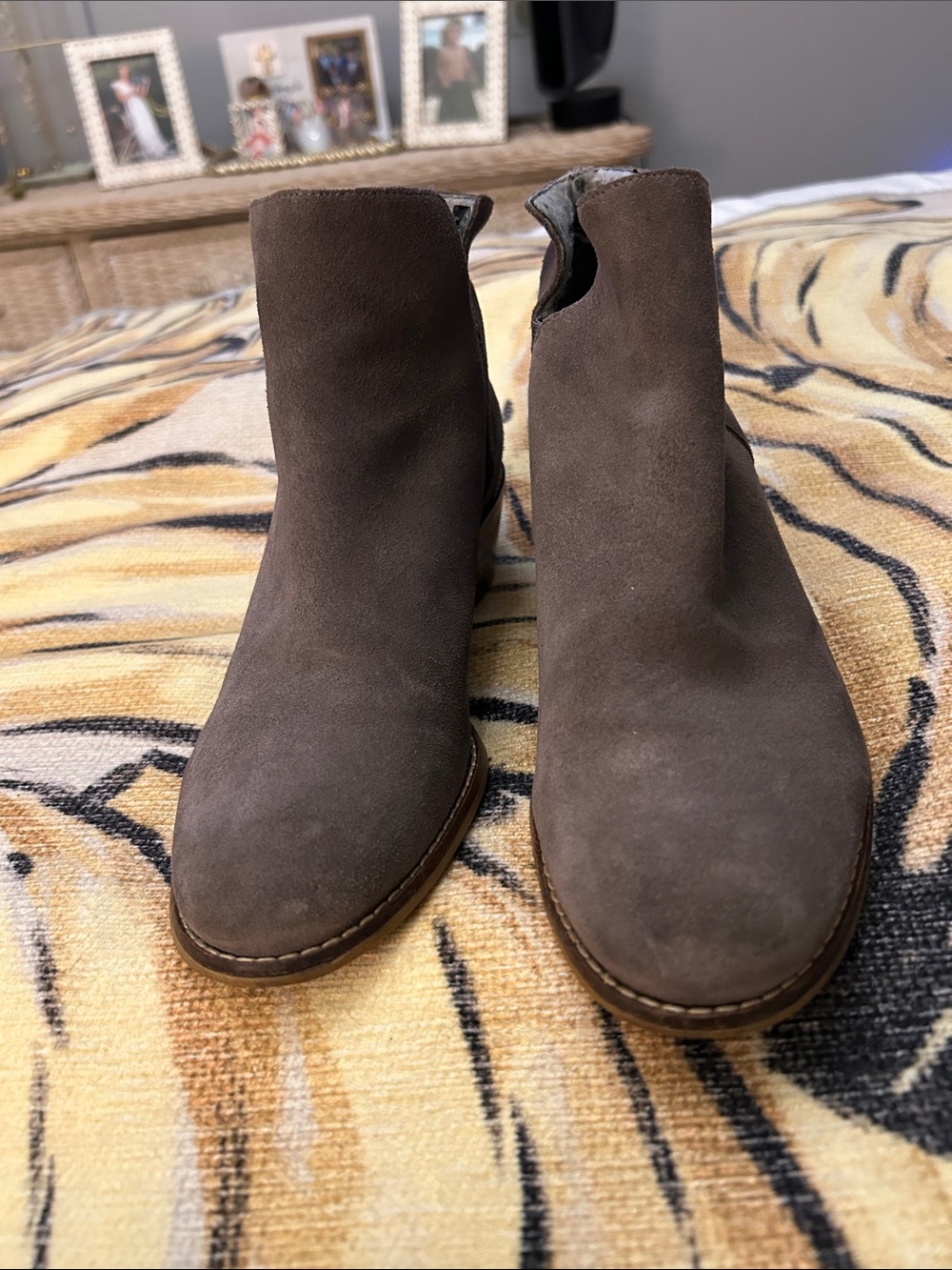 Gray Suede Chelsea Boots for Women Cole Hann